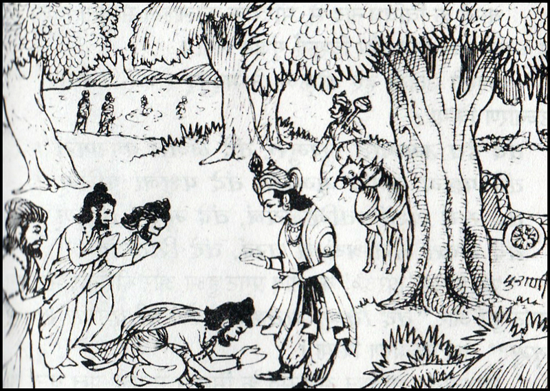 Danka Muni paying respects to Krishna