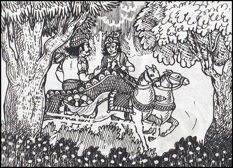 Krishna and Bhima in the Dandakavana