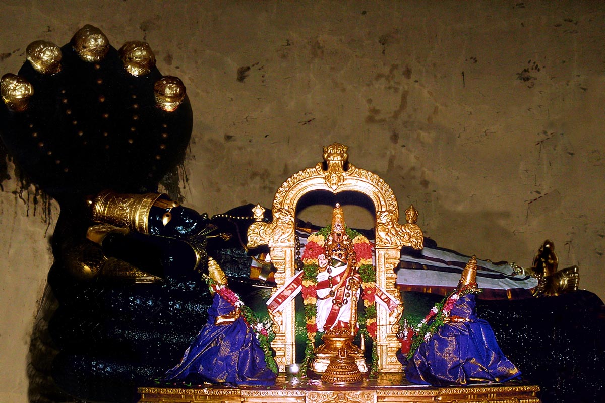 Lord Ranganatha in Srirangam temple