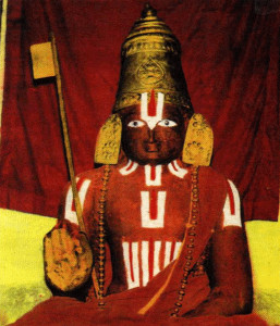 Sri Ramanujacharya's body (Thirumeni) preserved in Srirangam temple