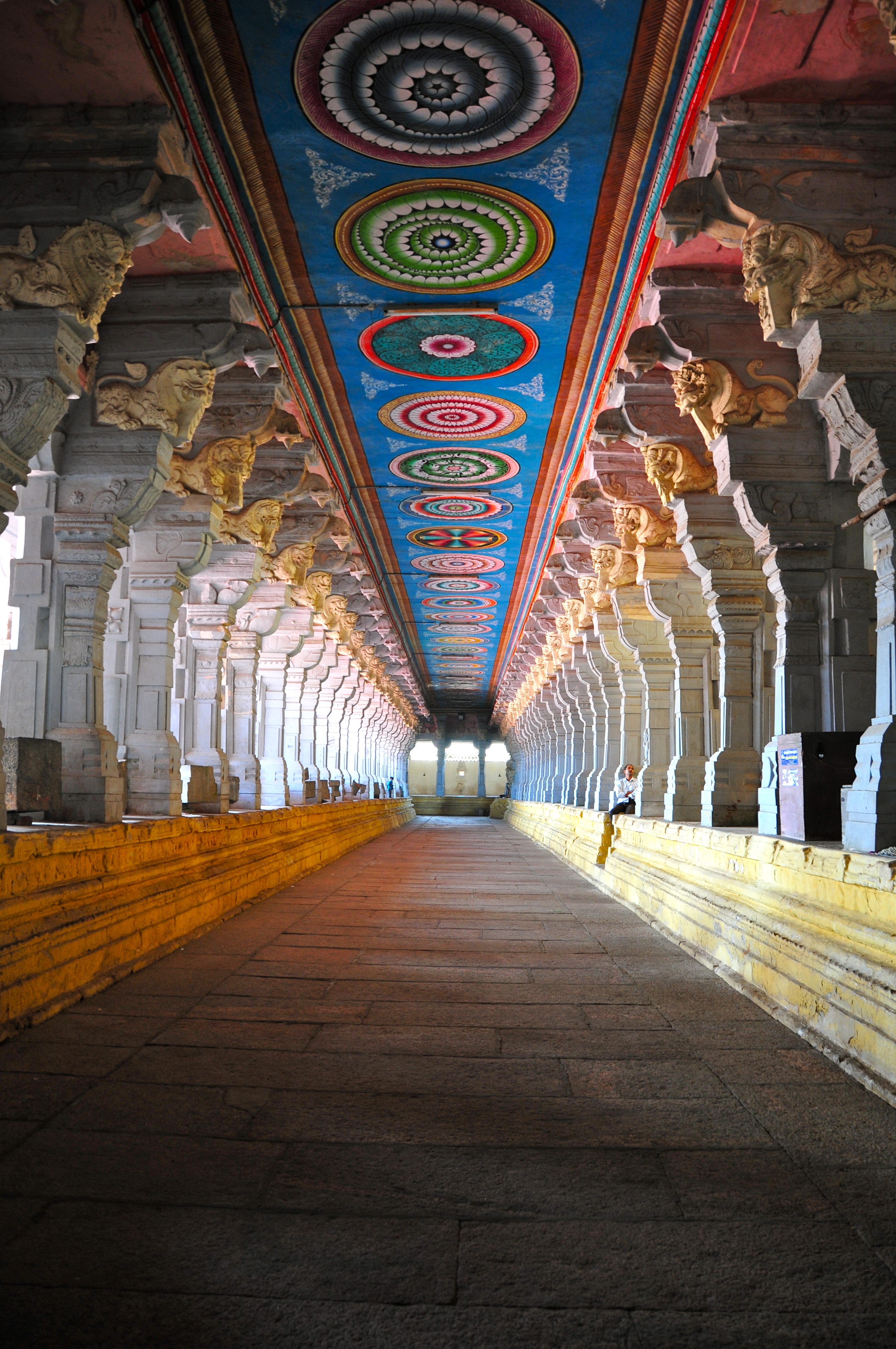 The corridors of the Ramanatha Swamy Temple in Rameswaram