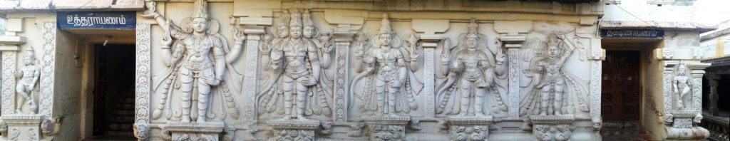 Uttarayana and Daskhinaya entrances of the temple sanctum