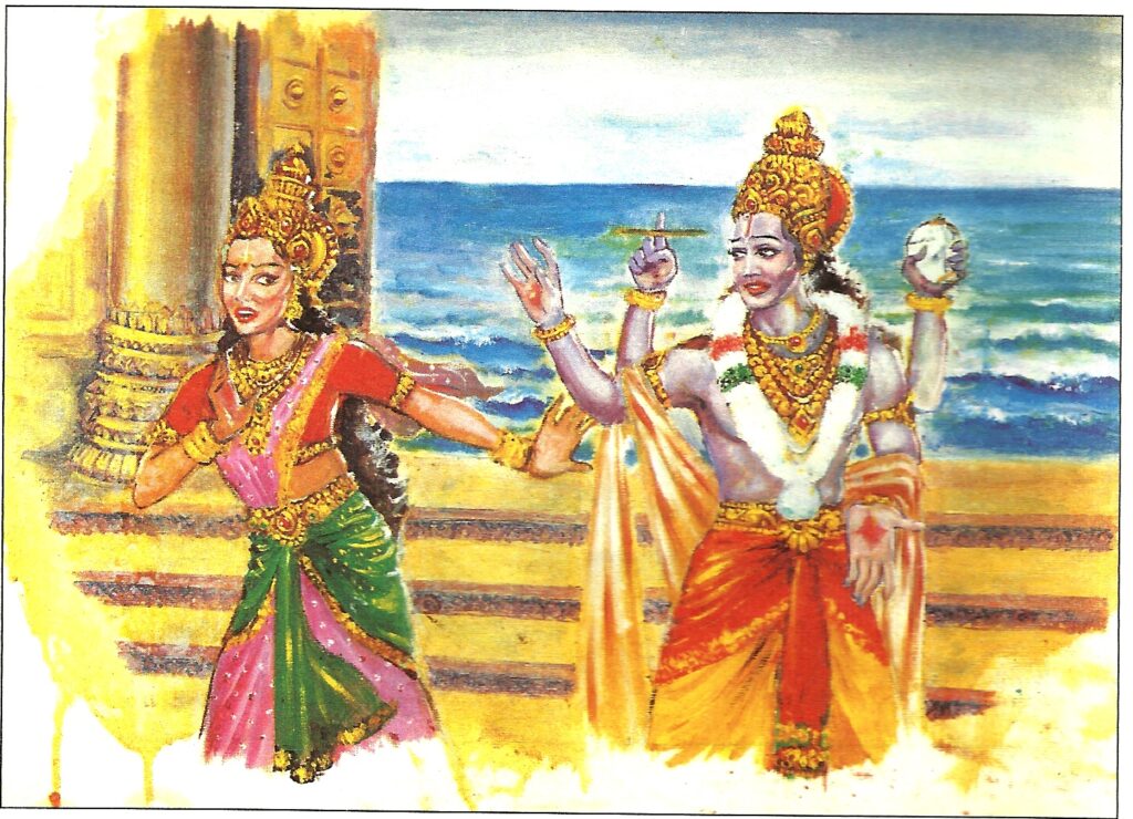 Lakshmi Devi leaves Vaikuntha